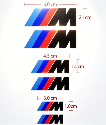 BMW M Logo Brake Caliper Stickers 6pcs (Multiple Models)