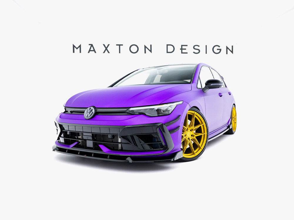 Maxton Front Splitter V3 with Flaps for Volkswagen Golf R Mk8 Facelift