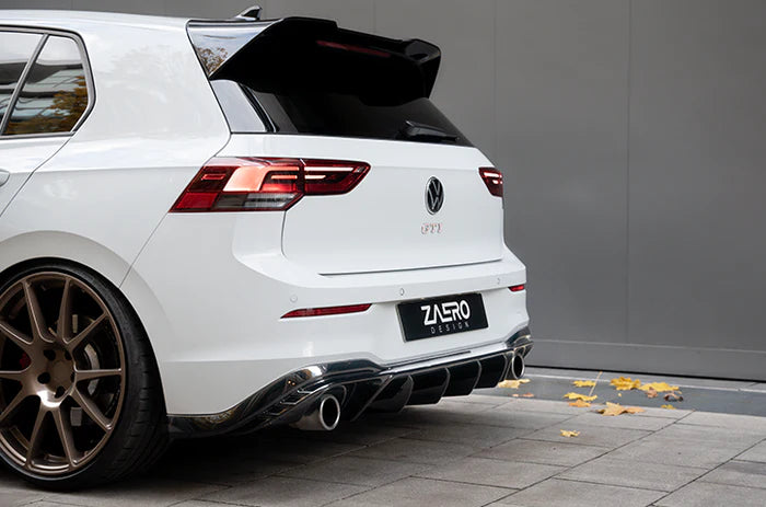 VW GOLF GTI MK8 EVO 1 GLOSS BLACK REAR DIFFUSER BY ZAERO 2020 vw-golf-gti-mk8-evo-1-gloss-black-rear-diffuser-by-zaero-2020