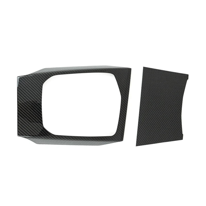 CLEARANCE 8068 - TREVORA BMW 2 Series & M240i G42 iDrive 8 Pre-Preg Carbon Fibre Centre Console Trim Set (2021+) RHD Gloss