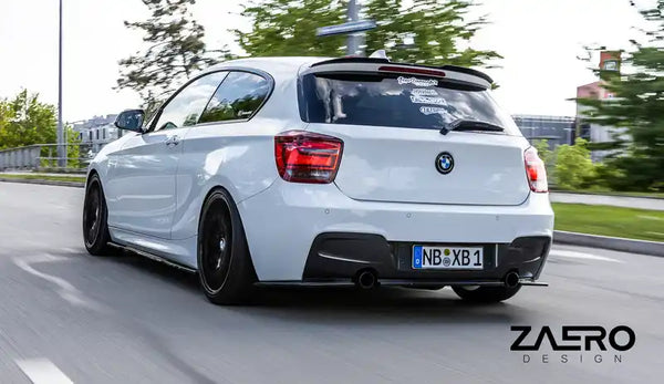 BMW M135i F20 Pre-LCI EVO-1 Gloss Black Rear Diffuser Splitters by ZAERO (2011-2015, F20 F21)