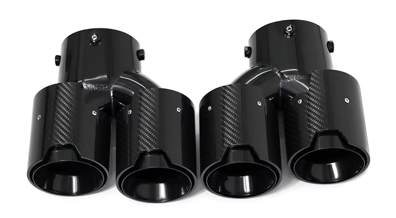 BMW Quad Carbon Exhaust Tips For 2 Series M240i G42 | 3 Series M340i G20/G21 | 4 Series M440i G22