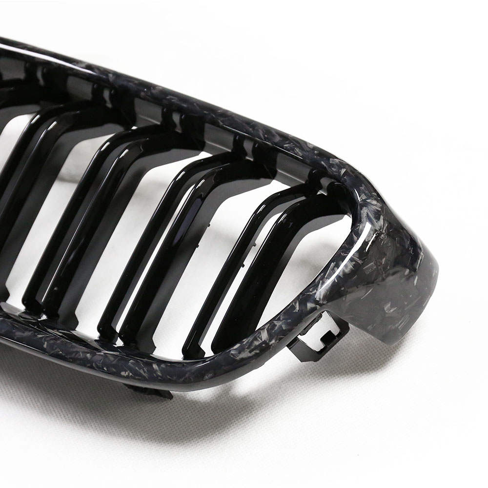 BMW 1 Series F20 Double Slat Forged Carbon Fibre Kidney Grilles Pair (2011 - 2014)