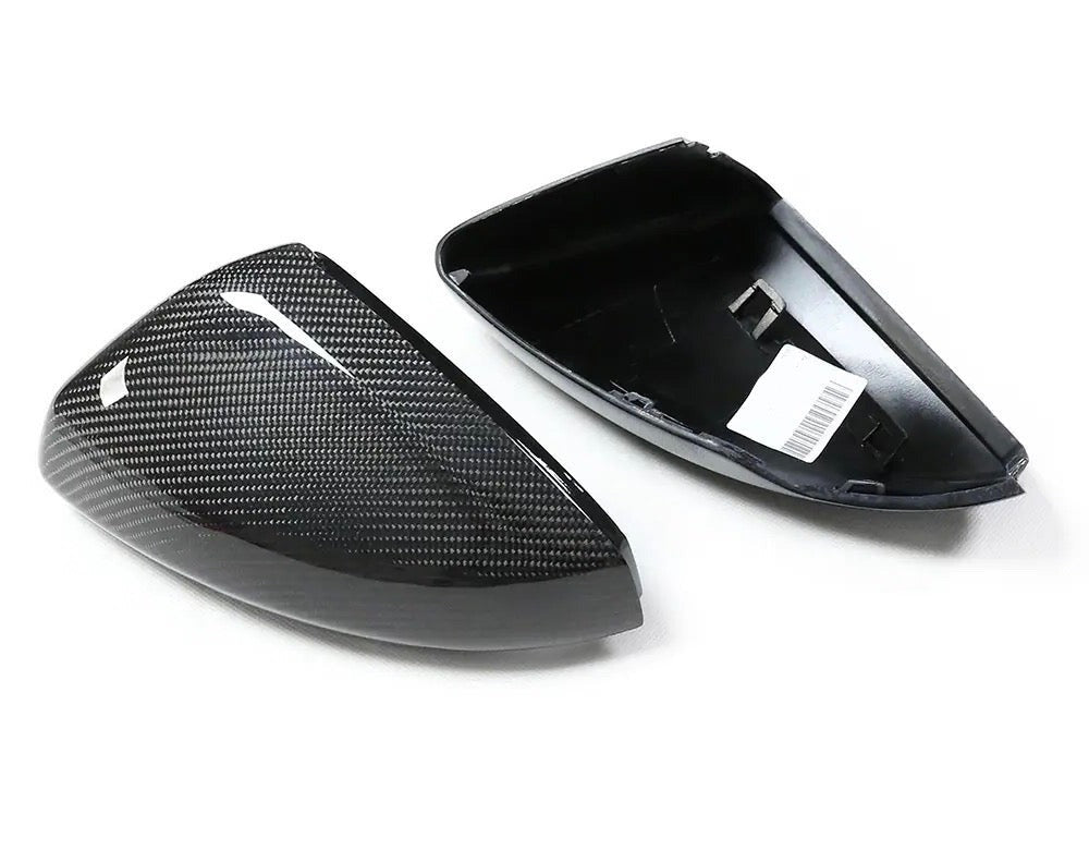 Volkswagen Polo AW MK6 / MK6.5 Carbon Fibre Replacement Mirror Covers (2018+ Models)