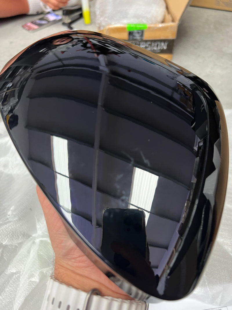 **CLEARANCE** - 100 - VW Golf MK8 / ID3 Mirror Covers Gloss Black (With Lane Assist)