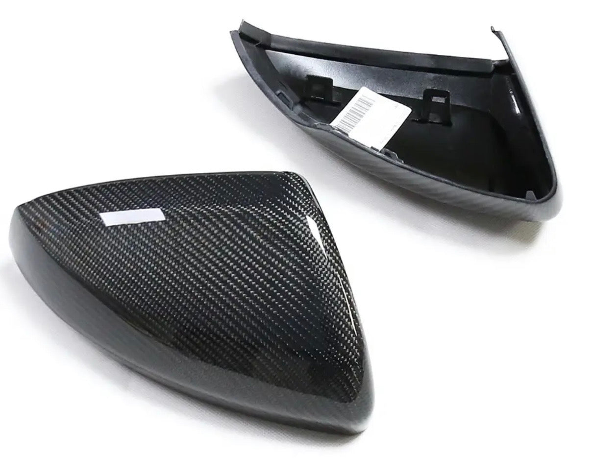 Volkswagen Polo AW MK6 / MK6.5 Carbon Fibre Replacement Mirror Covers (2018+ Models)