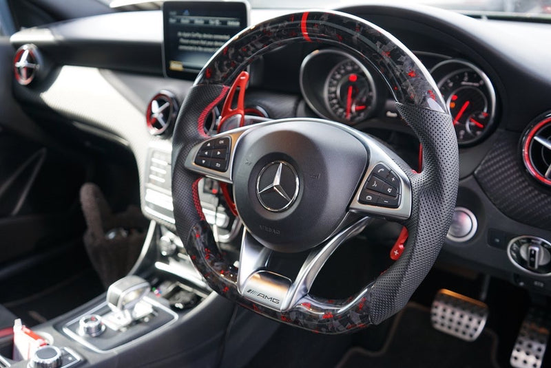 Mercedes Benz A Class W176 Facelift Custom Carbon Fibre Steering Wheel (2014 - 2018 Models)