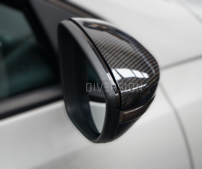 Volkswagen Scirocco / Beetle / Jetta Carbon Fibre Wing Mirror Replacement Caps (2009+ Models)