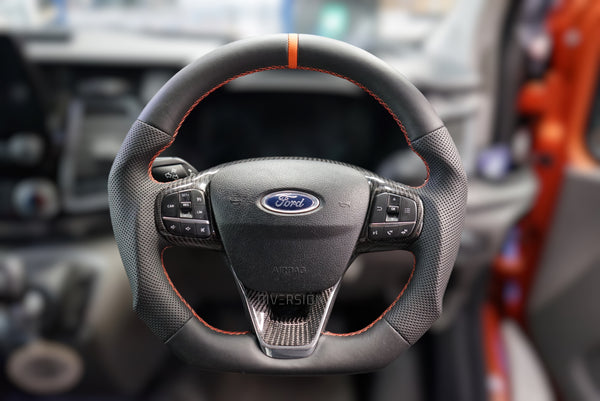 Ford Transit MSRT Leather / Carbon Fibre Custom Steering Wheel (2018 - Present)