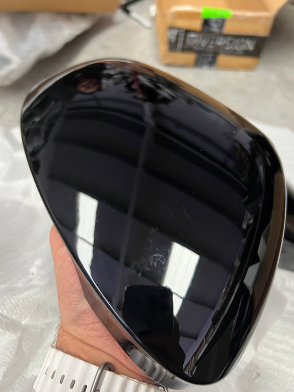 **CLEARANCE** - 100 - VW Golf MK8 / ID3 Mirror Covers Gloss Black (With Lane Assist)