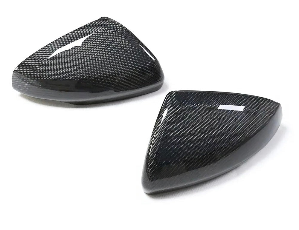 Volkswagen Polo AW MK6 / MK6.5 Carbon Fibre Replacement Mirror Covers (2018+ Models)