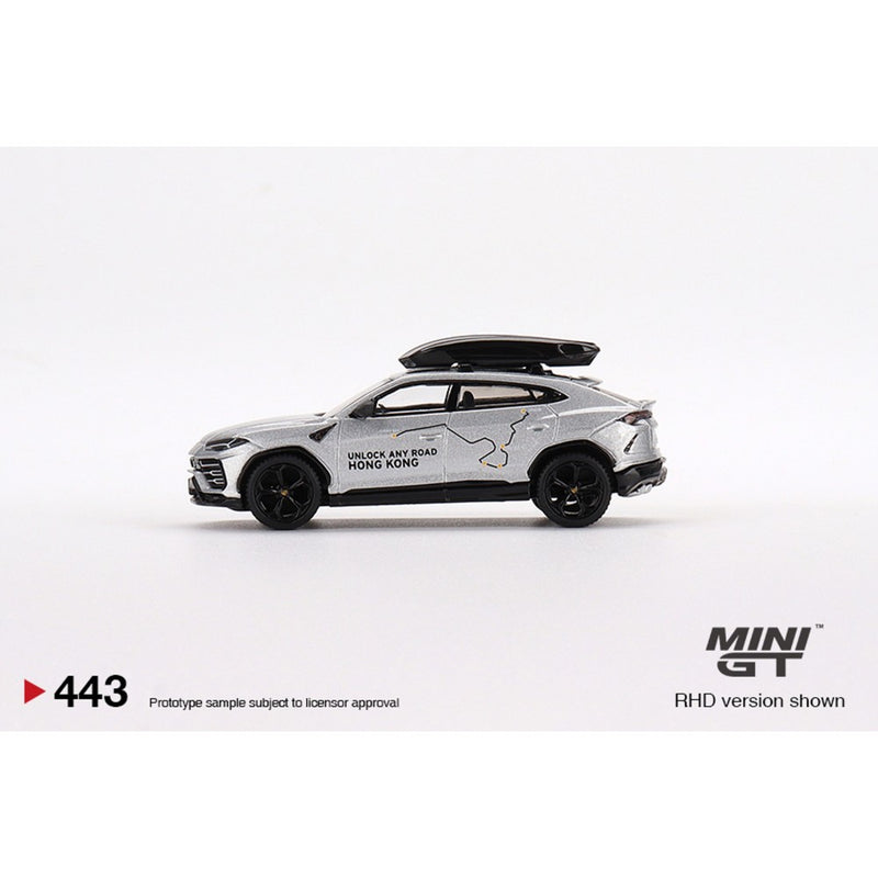 MINI GT - 1/64 LAMBORGHINI URUS UNLOCK ANY ROAD HONG KONG EXCLUSIVE NO.443 (RHD)