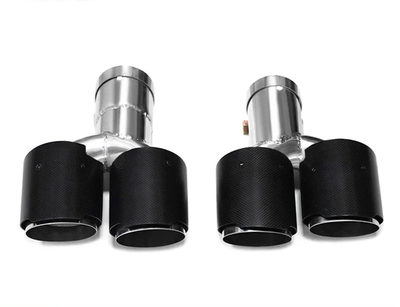 Quad Exhaust Tailpipes For BMW G01 X3 G02 X4 30i 2.0T 2022-2023 Petrol Carbon Fiber Tailpipe Muffler Exhaust System