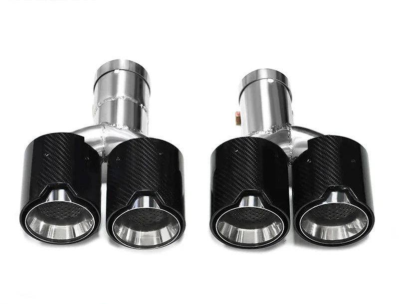 Quad Exhaust Tailpipes For BMW G01 X3 G02 X4 30i 2.0T 2022-2023 Petrol Carbon Fiber Tailpipe Muffler Exhaust System