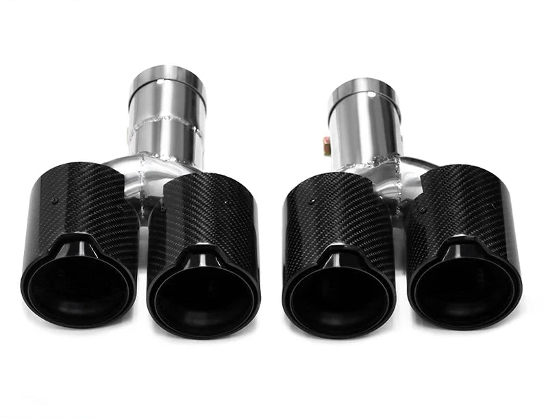 Quad Exhaust Tailpipes For BMW G01 X3 G02 X4 30i 2.0T 2022-2023 Petrol Carbon Fiber Tailpipe Muffler Exhaust System