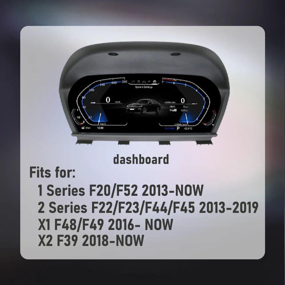 DIVEYE - BMW 1 Series F20/F21 LCI Facelift LCD Screen Virtual Cockpit Dashboard Cluster Kit (Plug & Play)