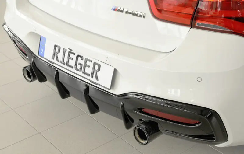 Rieger BMW M135i/M140i (F20/F21) Rear Bumper Diffuser – Gloss Black (2015-2019)