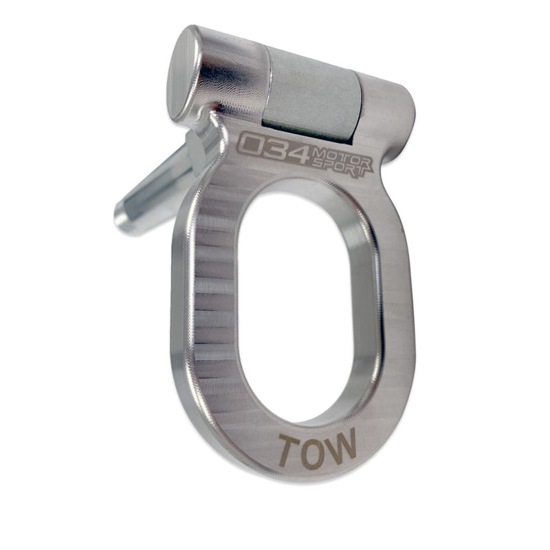034Motorsport Stainless Steel Tow Hook - 105mm for Audi MQB/B8/B8.5/B9 and Volkswagen MQB