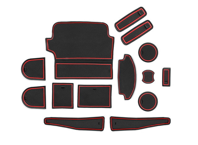 Ford Fiesta MK8 Rubber Anti-Slip Interior Storage Mats (2017-2020)