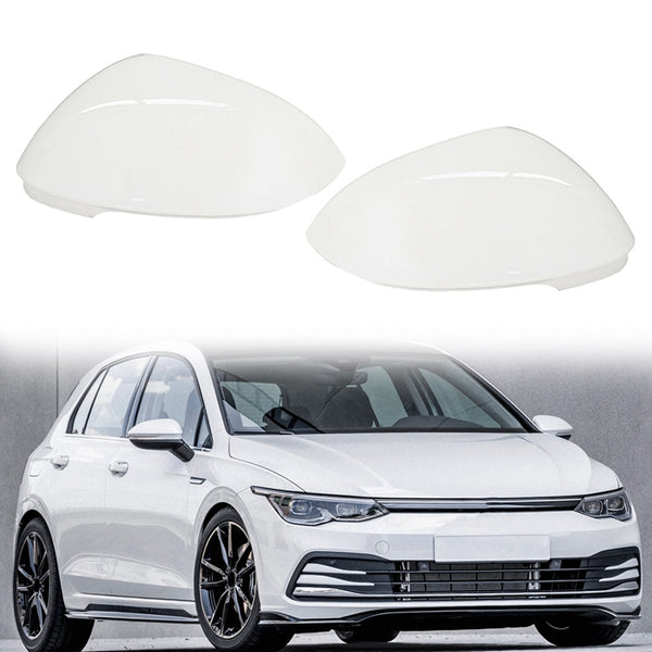 Volkswagen Golf MK8 / ID3 Gloss White Replacement Mirror Cover Pair (2020+ Models)