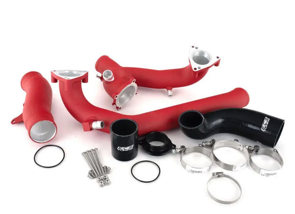ECS Tuning Post Throttle Valve Charge Pipe Kit - Wrinkle Red - B9 S4