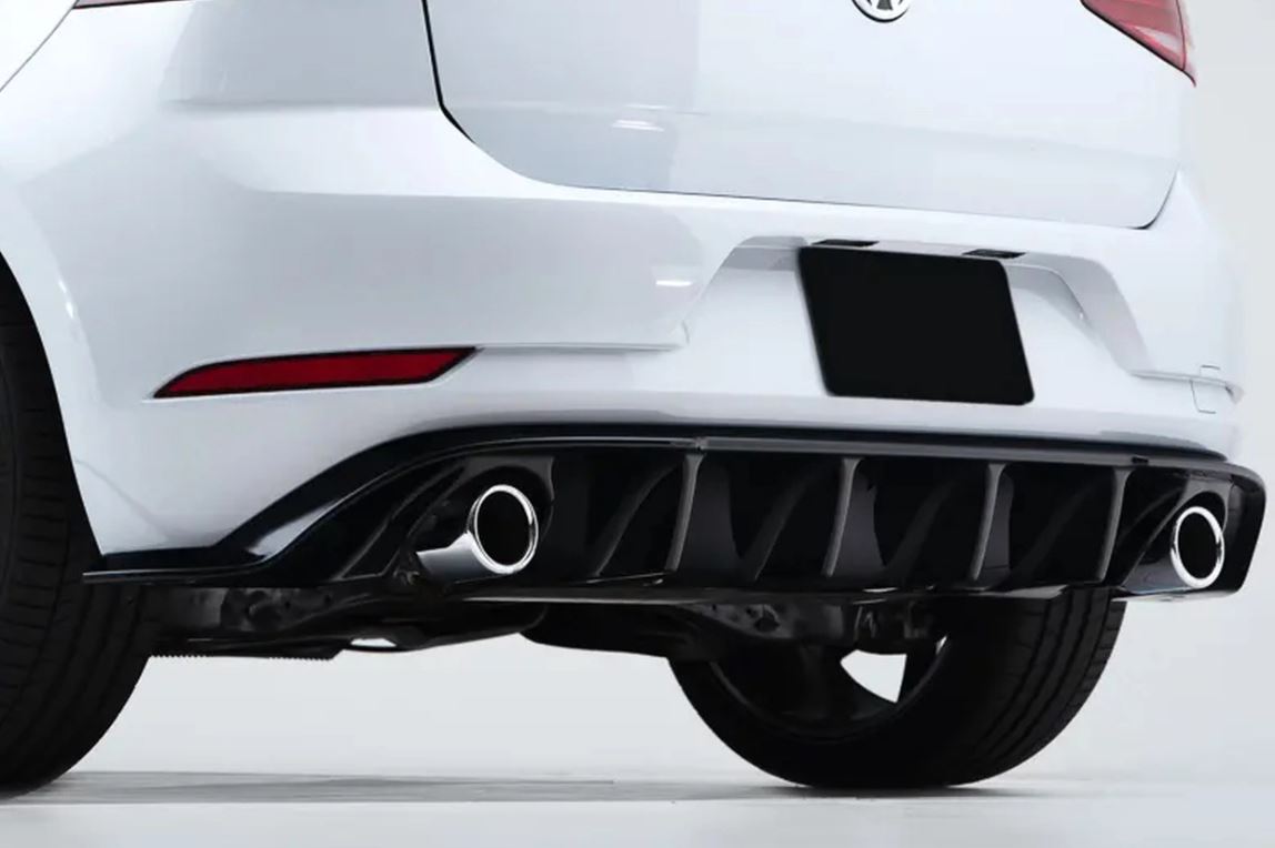 ECS Tuning Gloss Black Rear Diffuser - Mk7.5 Golf GTI