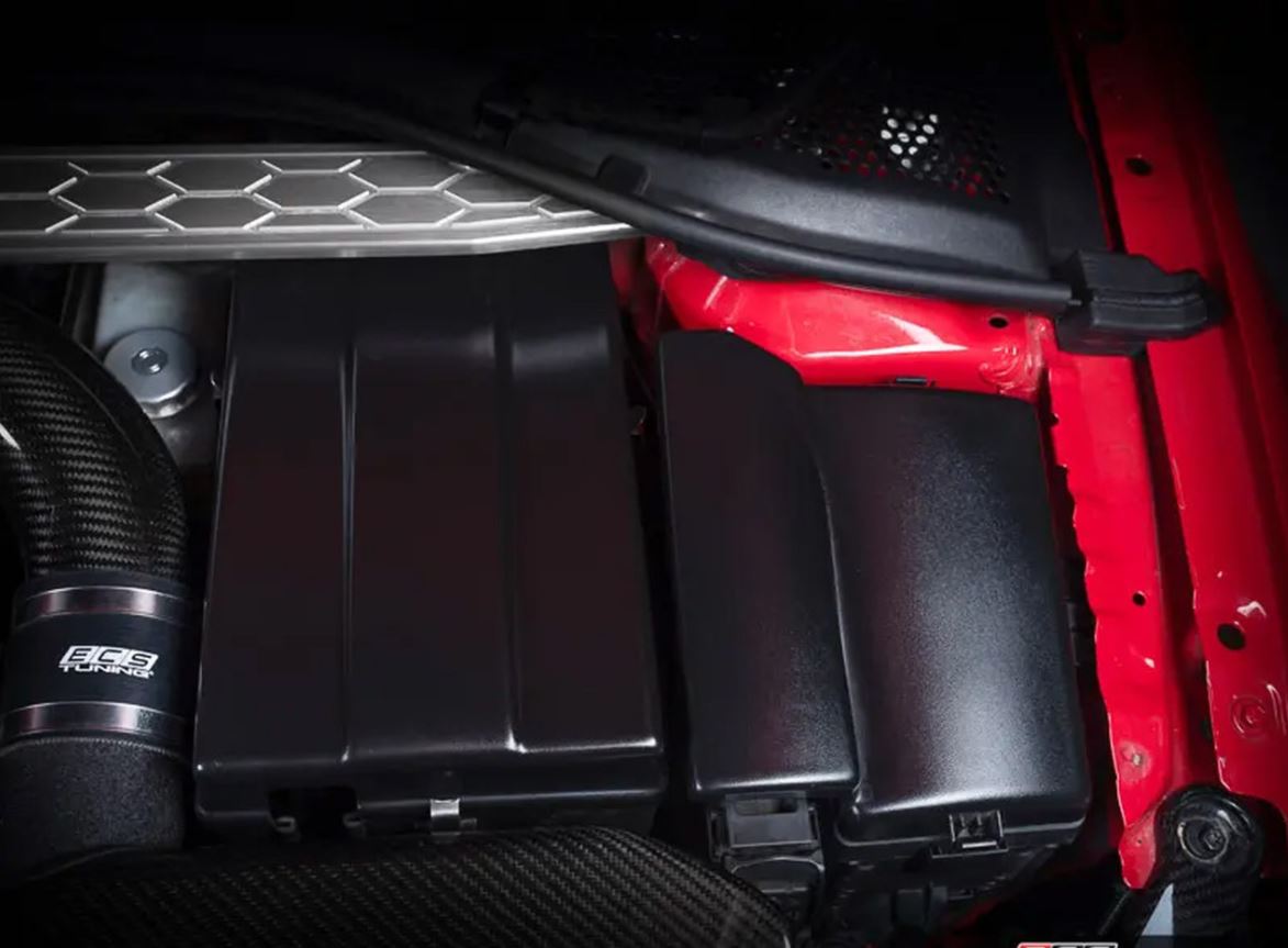 ECS Tuning Fuse Box / ECU Cover Black - 2.0T Gen 3 EA888