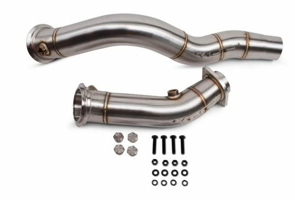 VRSF Cast Race Downpipes Brushed - 15-19 M3, M4 & M2 Competition S55 F80 F82 F87