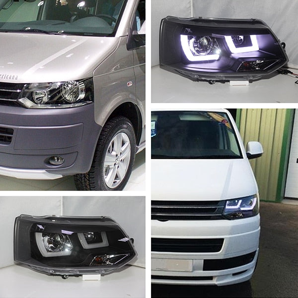 VW Volkswagen Transporter T5 LED U Style LED Headlights (2011 - 2014 T5)