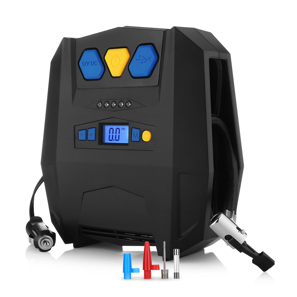 YY 3602 Portable Car Tyre Air Pump USB Charging Port