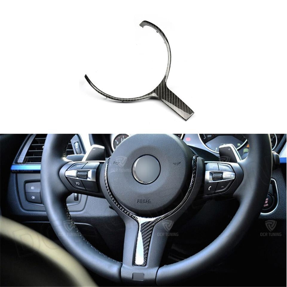 061 - BMW Carbon Fibre Steering Wheel Trim & Carbon Gear Knob Cover - Diversion Stores Car Parts And Modificaions