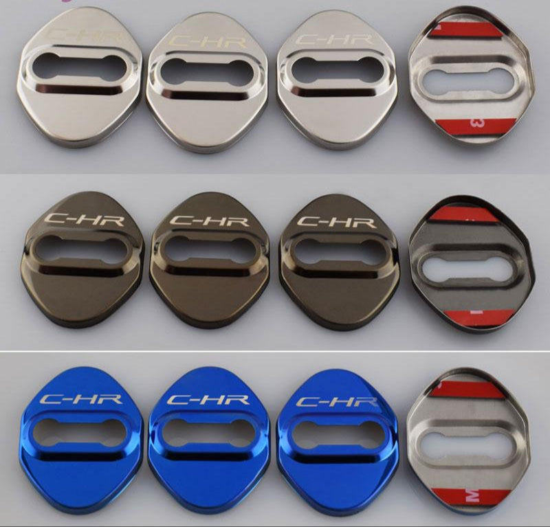 210 - 4x Car Door Lock Covers For Toyota C-HR / Corolla / Avensis / Camry / Hilux - Diversion Stores Car Parts And Modificaions