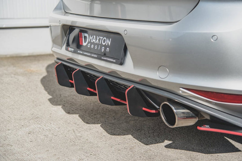 Maxton Design Racing Rear Diffuser V.2 For Volkswagen Golf MK7 GTI (2013-2016)