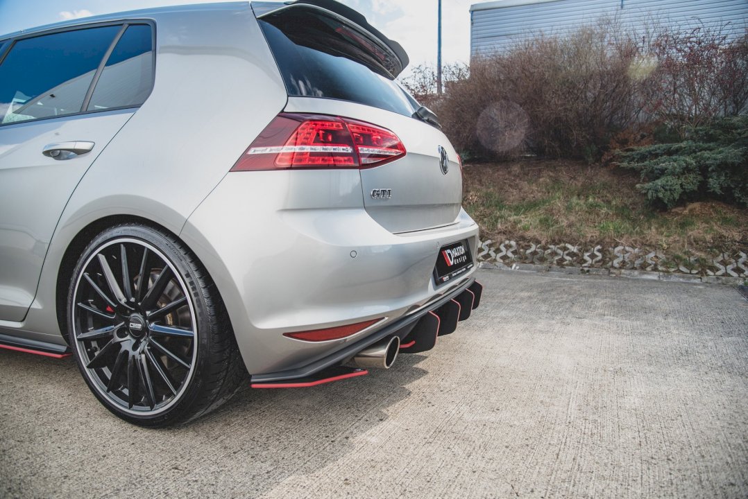 Maxton Design Racing Rear Side Splitters/Spats V.2 for Volkswagen Golf MK7 GTI (2013-2016)