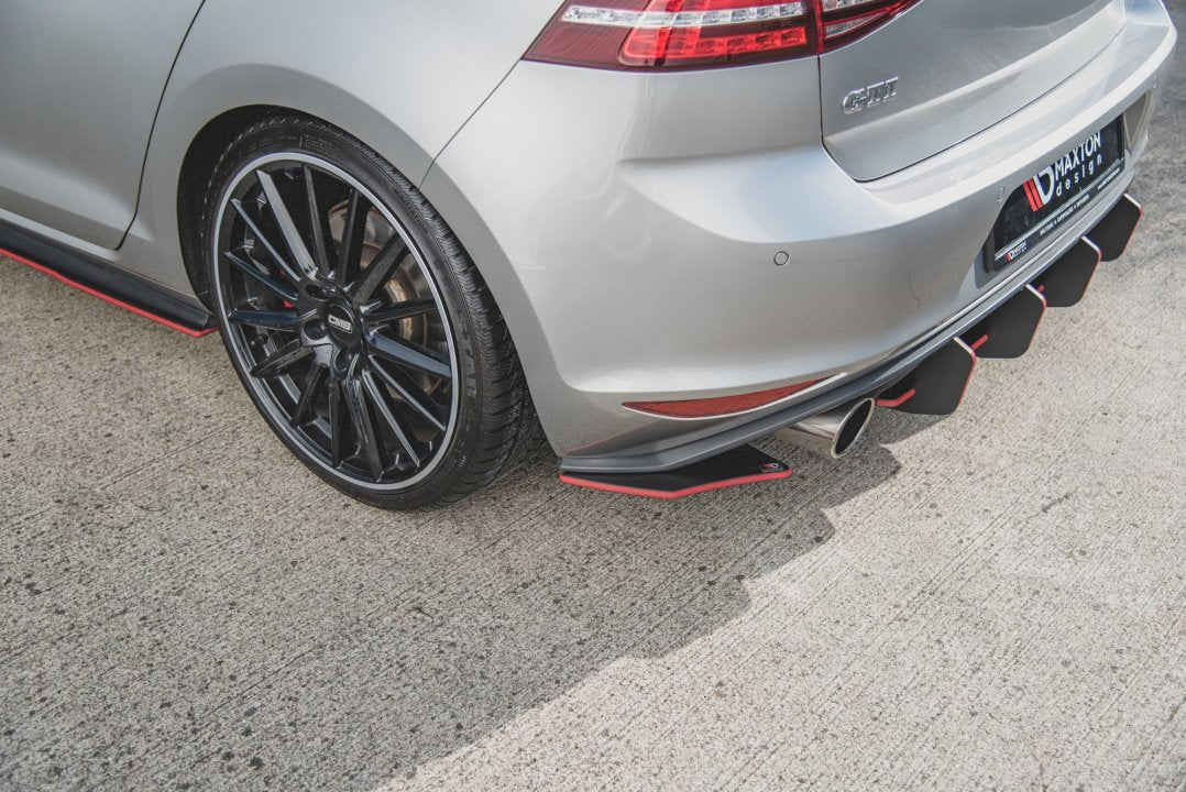 Maxton Design Racing Rear Side Splitters/Spats V.2 for Volkswagen Golf MK7 GTI (2013-2016)