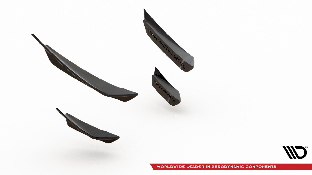Maxton Design Front Bumper Wings (Canards) for Volkswagen Polo MK6 GTI (2018+)