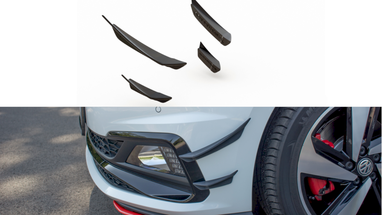 Maxton Design Front Bumper Wings (Canards) for Volkswagen Polo MK6 GTI (2018+)