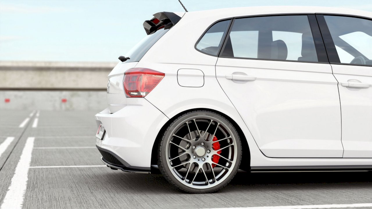 Maxton Design CENTRAL REAR SPLITTER (W/ VERTICAL BARS) VW POLO MK6 GTI
