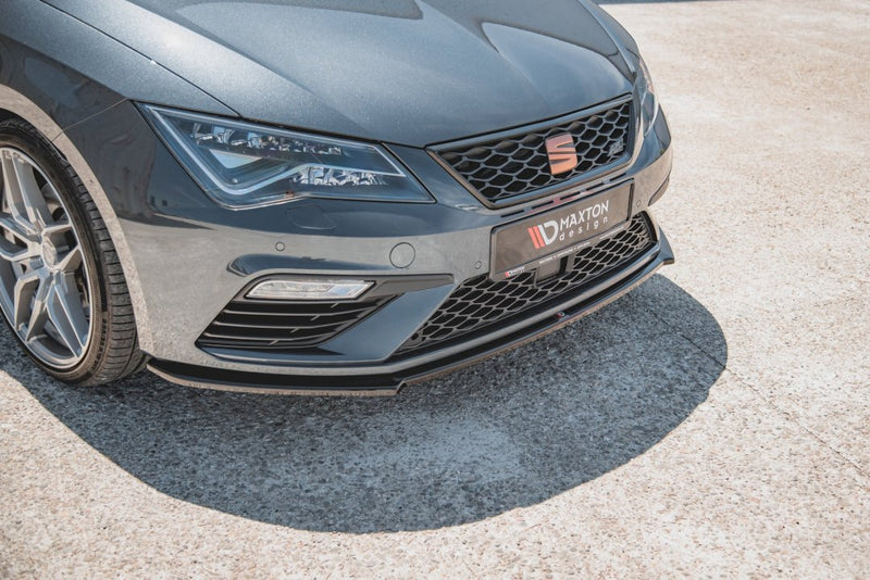 Maxton Design Front Splitter V.4 for Seat Leon MK3.5 Cupra/FR (2017-2019)