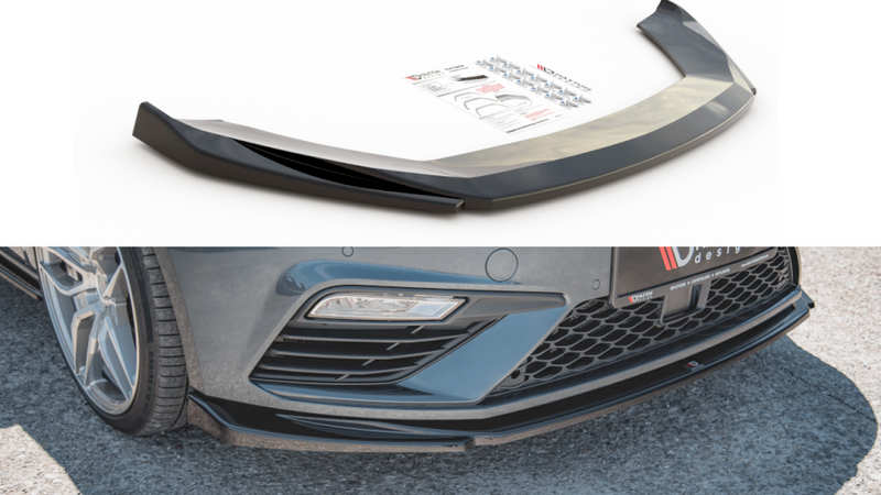 Maxton Design Front Splitter V.5 for Seat Leon MK3.5 Cupra/FR (2017-2019)