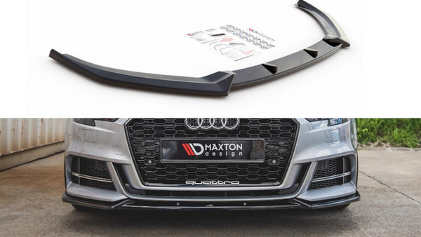Maxton Design Front Splitter V.3 for Audi S3 8V Facelift (2016-2020)