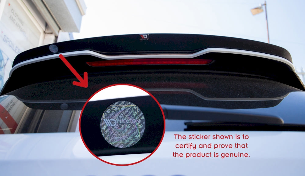 thumbnail image 2 of Maxton Design Gloss Black Rear Spoiler Extension Cap V2 For Audi RS3 8V Sportback 2 of 5