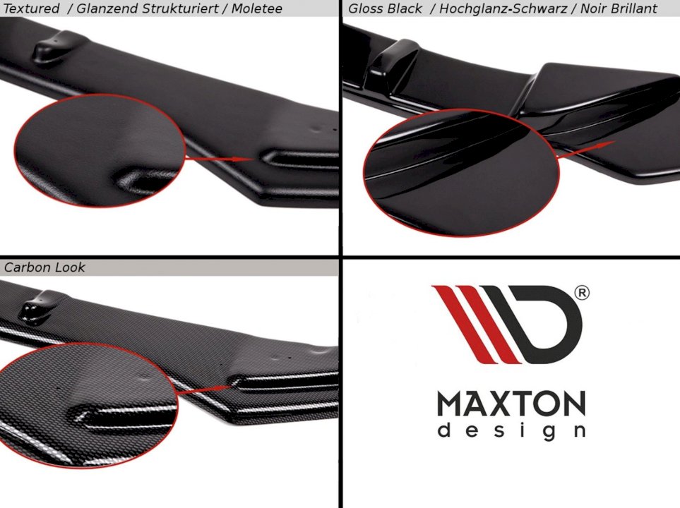 Maxton Design Front Splitter V.5 for Ford Focus ST MK3 Facelift Model (2015-2018)