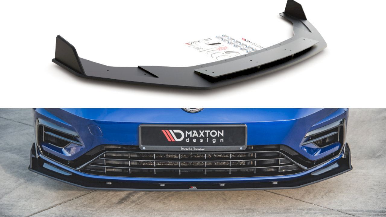 Maxton Design Racing Front Splitter V.2 For Volkswagen Golf MK7.5 R (2017-2020)