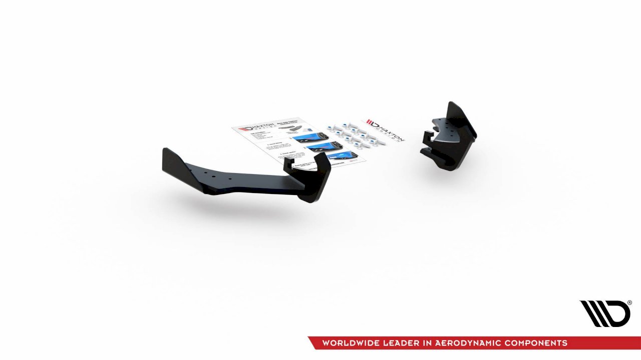 Maxton Design Racing Rear Side Splitters/Spats & Flaps for Volkswagen Golf MK7.5 R (2017-2019)