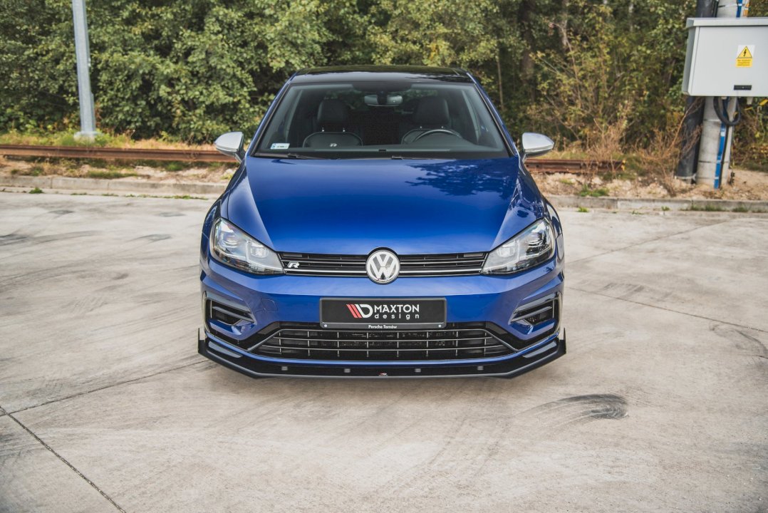 Maxton Design Racing Front Splitter + Flaps For Volkswagen Golf MK7.5 R (2017-2020)