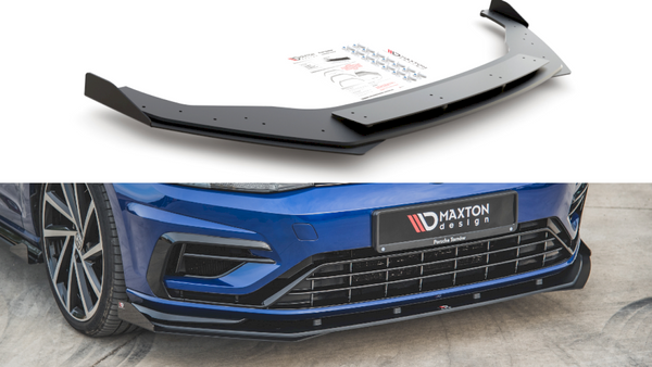 Maxton Design Racing Front Splitter + Flaps For Volkswagen Golf MK7.5 R (2017-2020)