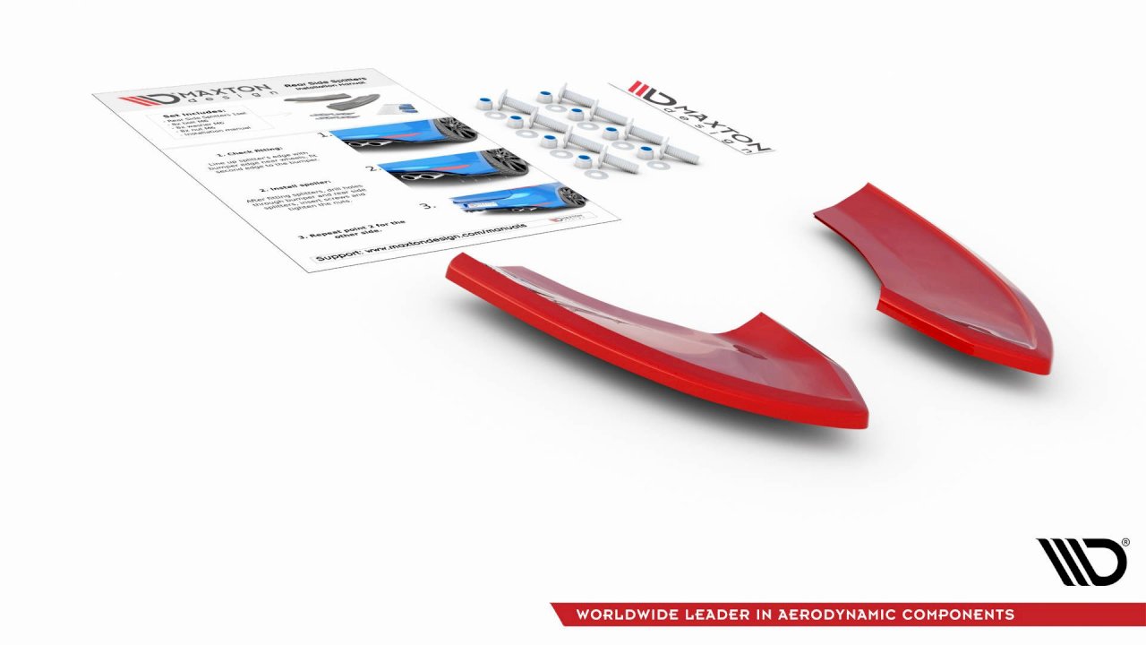Maxton Design Rear Side Splitters/Spats For Volkswagen Golf MK7.5 GTI TCR (2019)