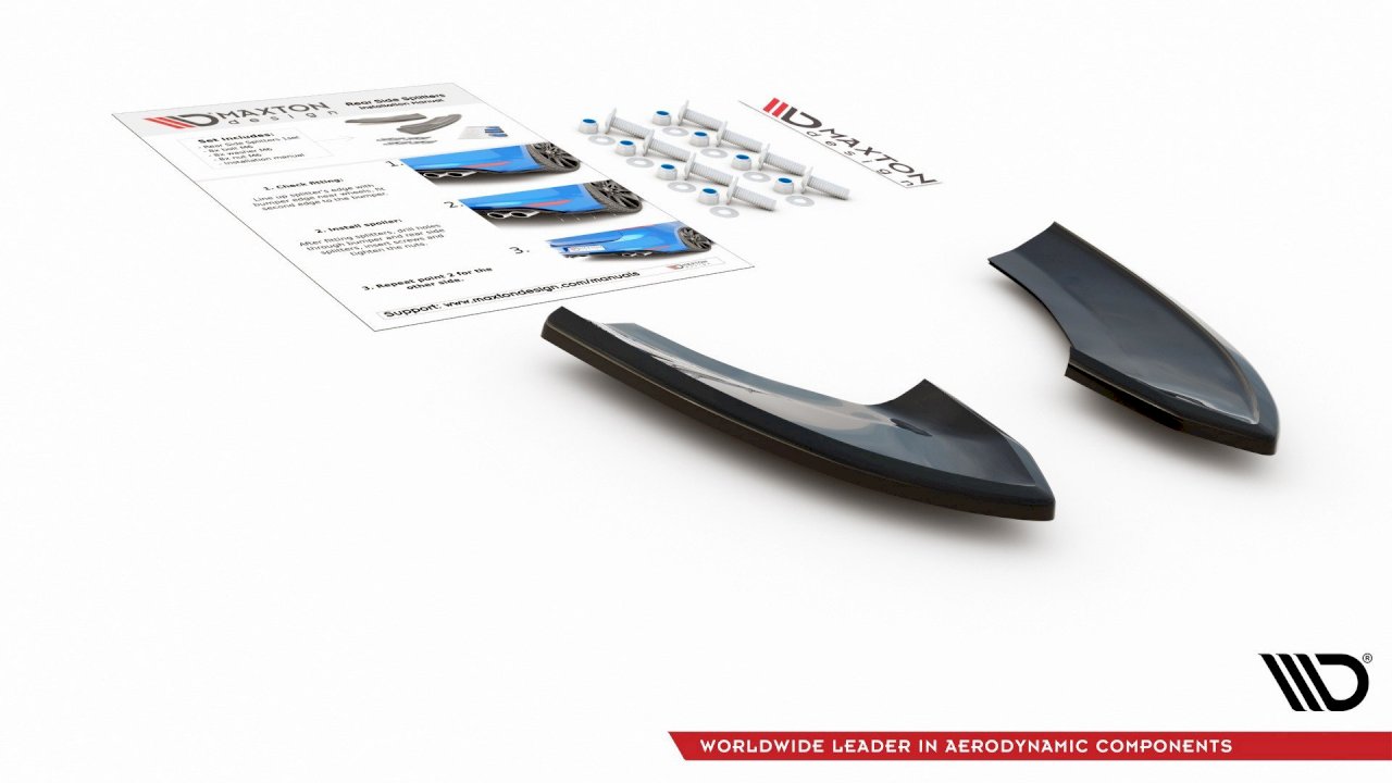 Maxton Design Rear Side Splitters/Spats For Volkswagen Golf MK7.5 GTI TCR (2019)
