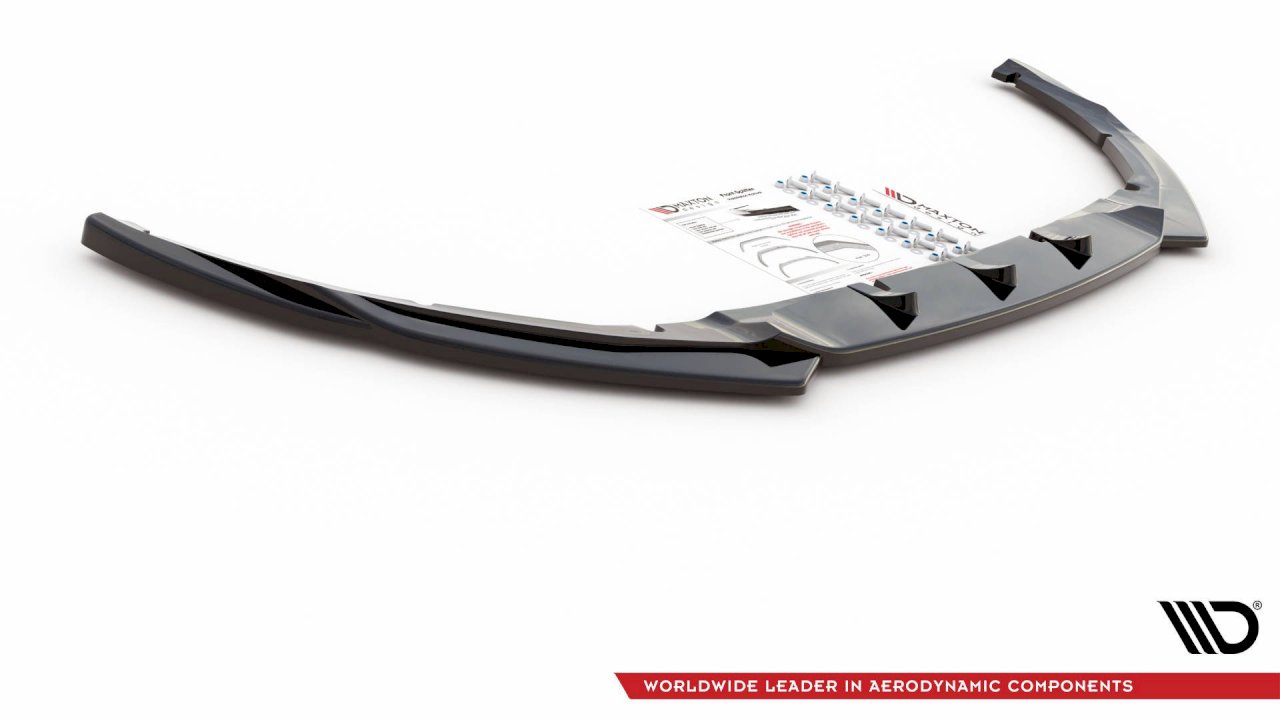 Maxton Design Front Splitter V.5 for Ford Focus ST MK3 Facelift Model (2015-2018)